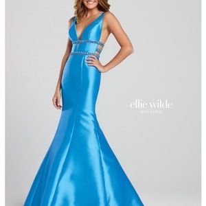 Ellie Wilde prom pageant gown ew117069 tourquiose